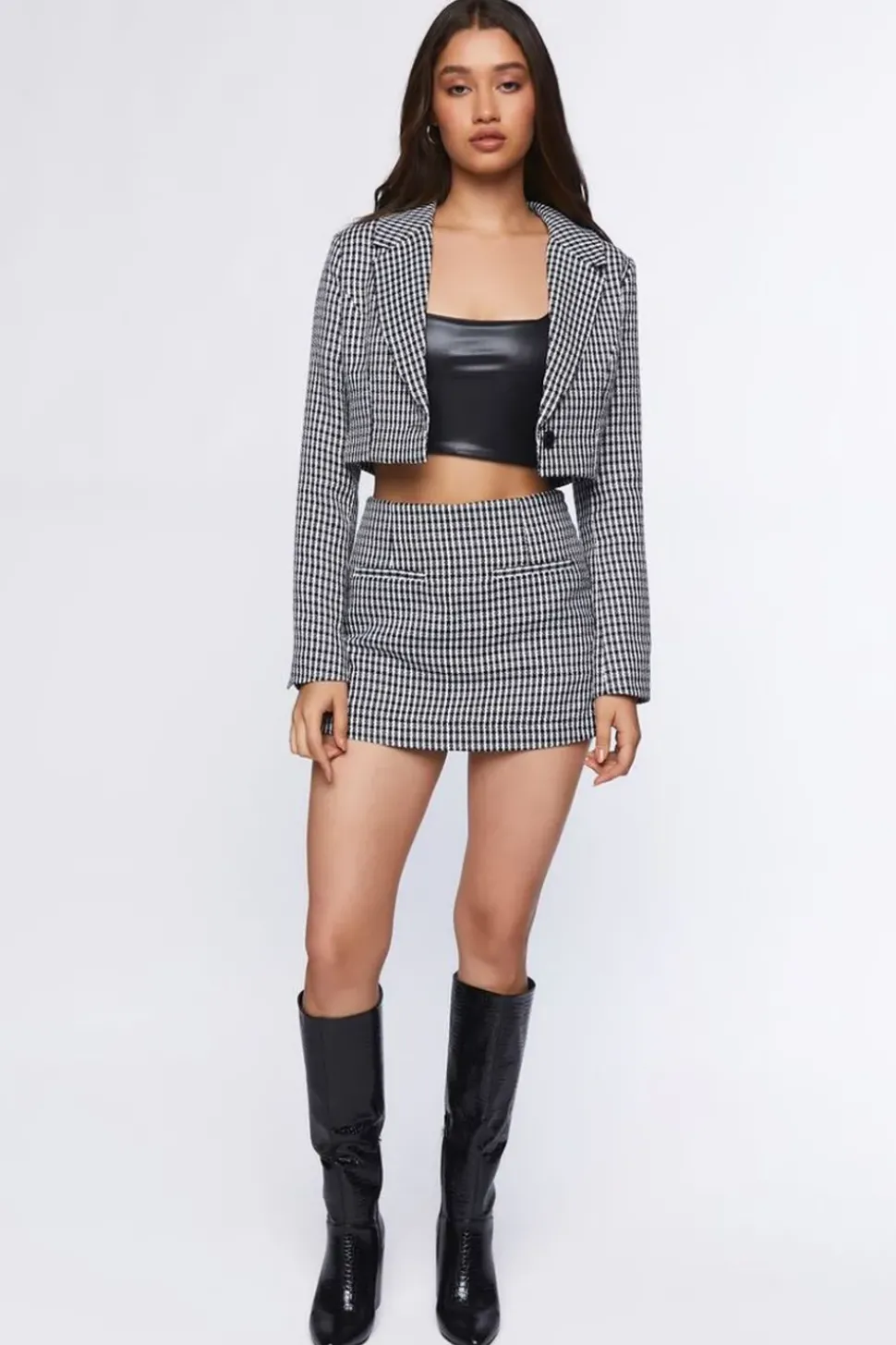 Cropped Blazer & Skort Set