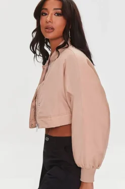 Cropped Bomber Jacket