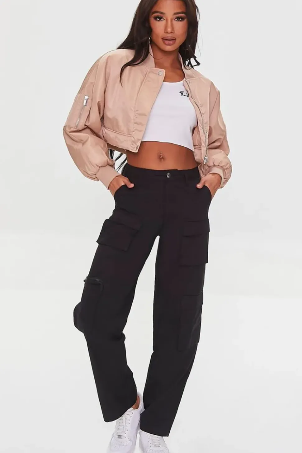 Cropped Bomber Jacket