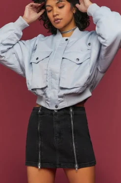 Cropped Bomber Jacket