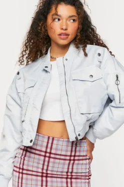 Cropped Bomber Jacket
