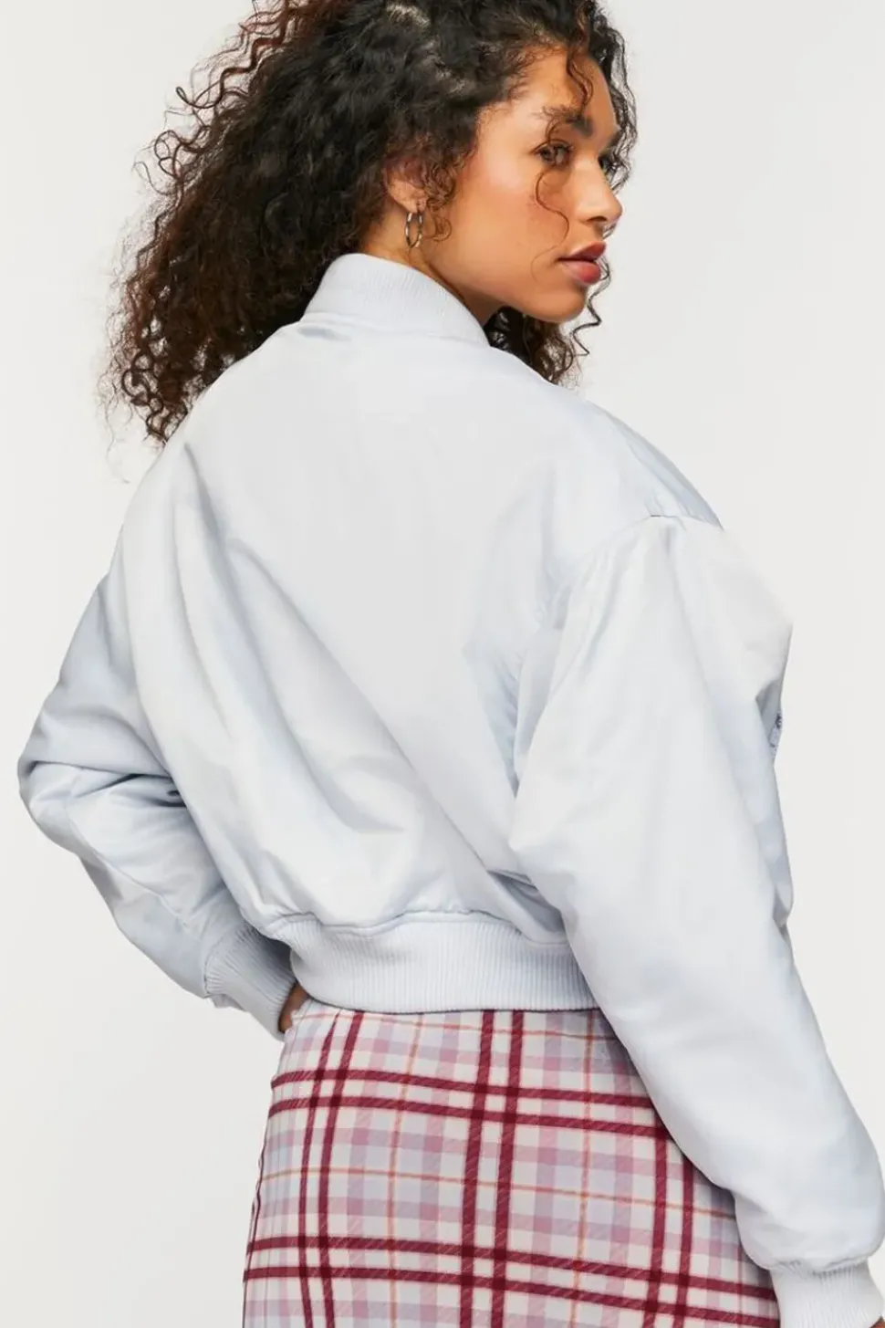 Cropped Bomber Jacket