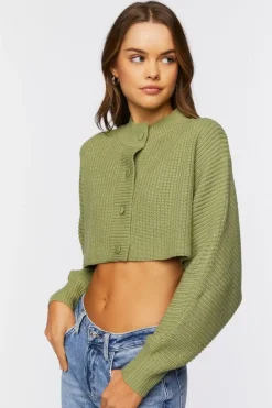 Cropped Cardigan Sweater