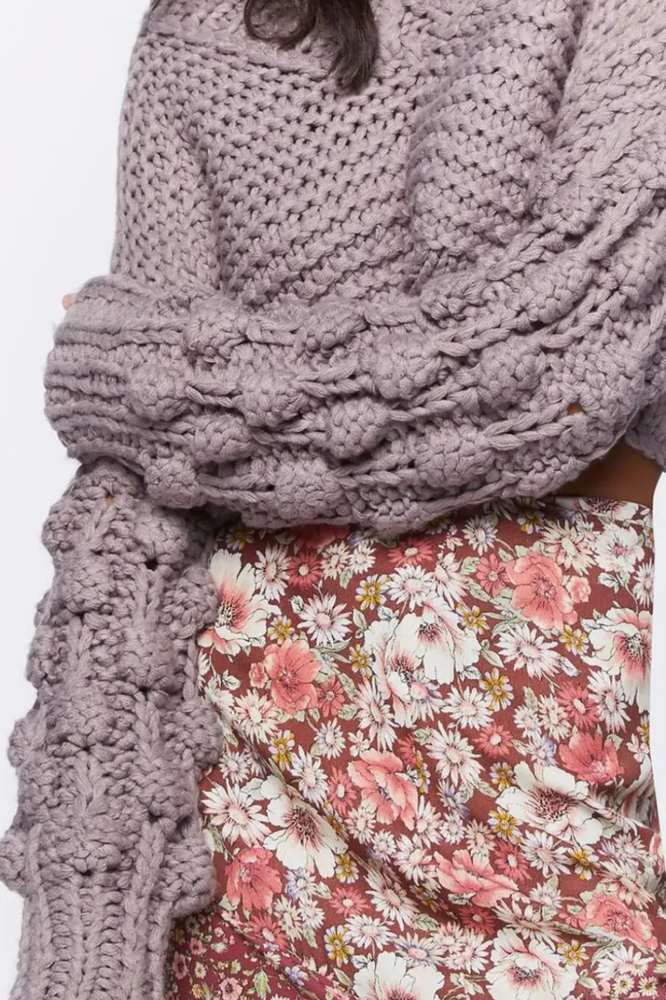 Cropped Chunky Knit Sweater