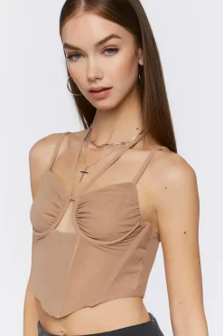 Cropped Cutout Bustier Cami