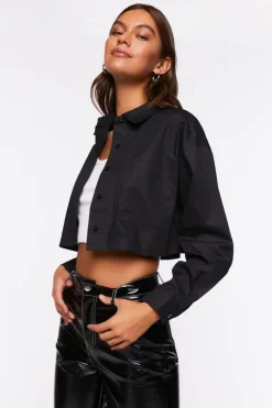 Cropped Drop-Sleeve Shirt