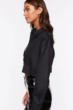 Cropped Drop-Sleeve Shirt