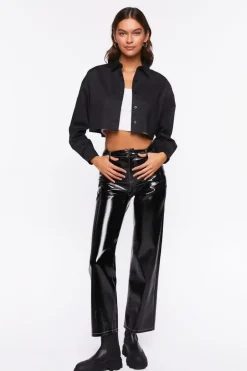 Cropped Drop-Sleeve Shirt