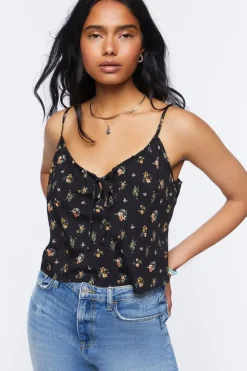 Cropped Floral Print Cami