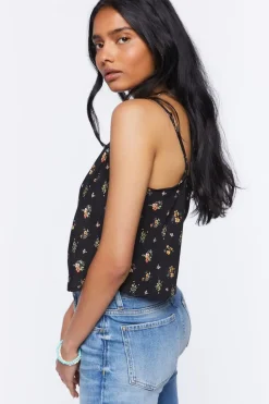 Cropped Floral Print Cami