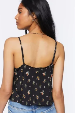 Cropped Floral Print Cami