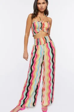 Cropped Halter Cami & Pants Set