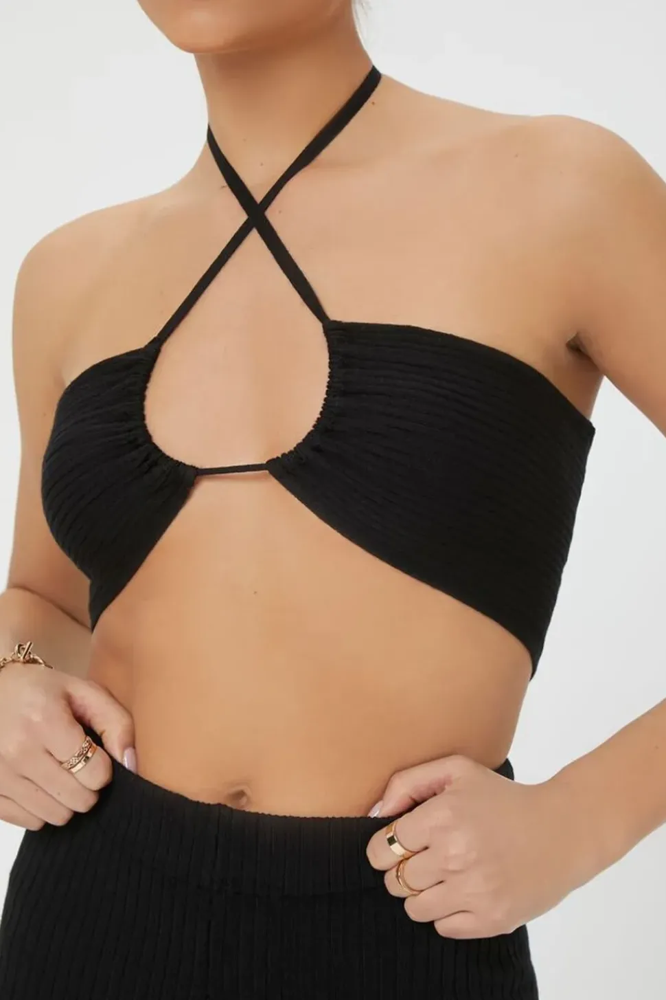 Cropped Halter Top & Pants Set