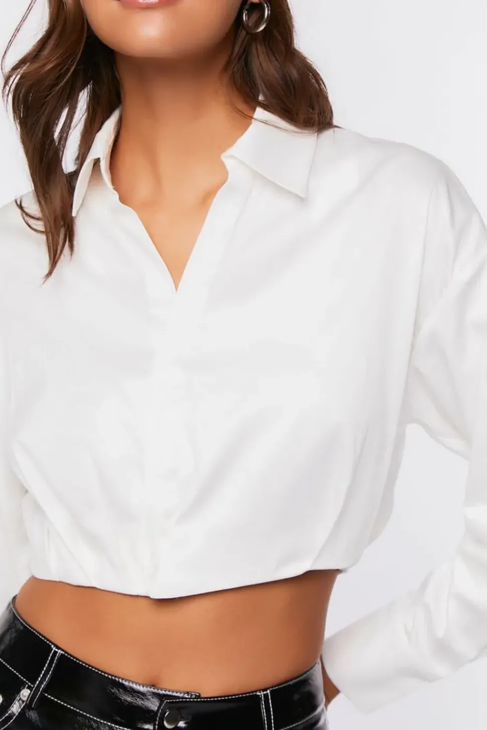 Cropped Long-Sleeve Shirt