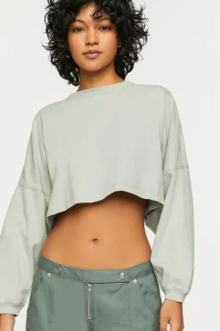 Cropped Long-Sleeve Tee