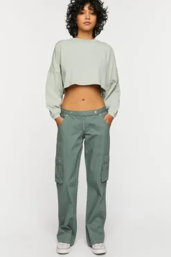 Cropped Long-Sleeve Tee