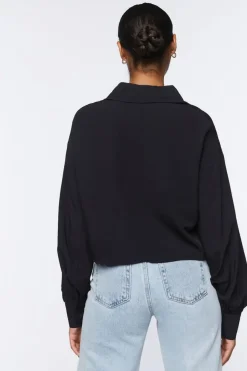Cropped Poplin Shirt