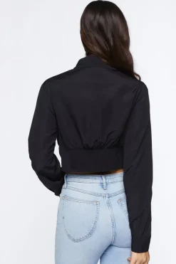 Cropped Poplin Shirt