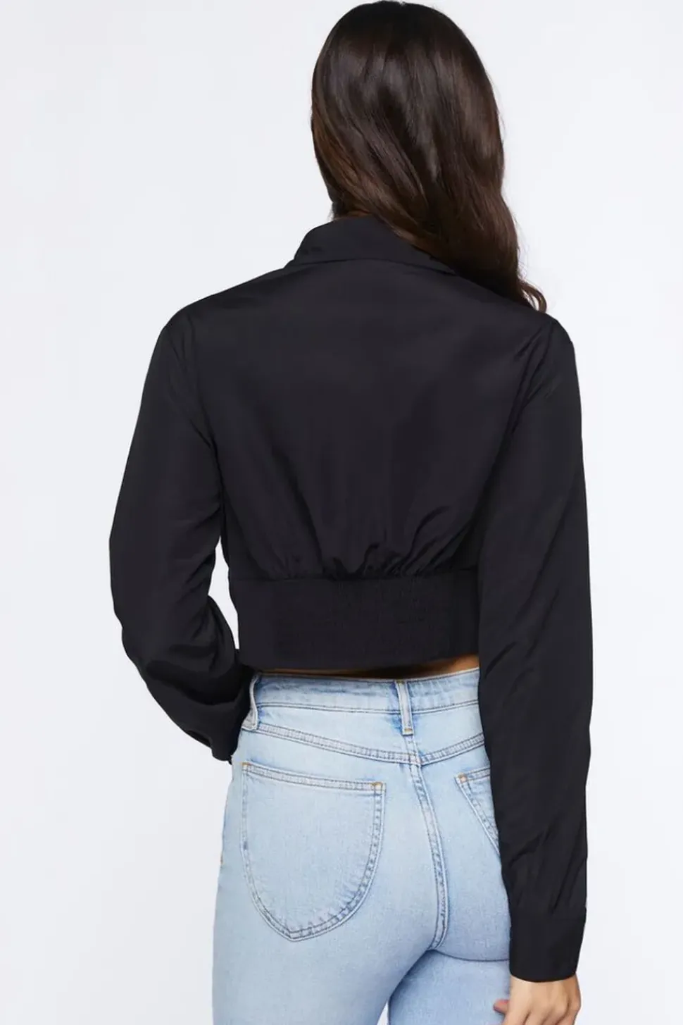 Cropped Poplin Shirt