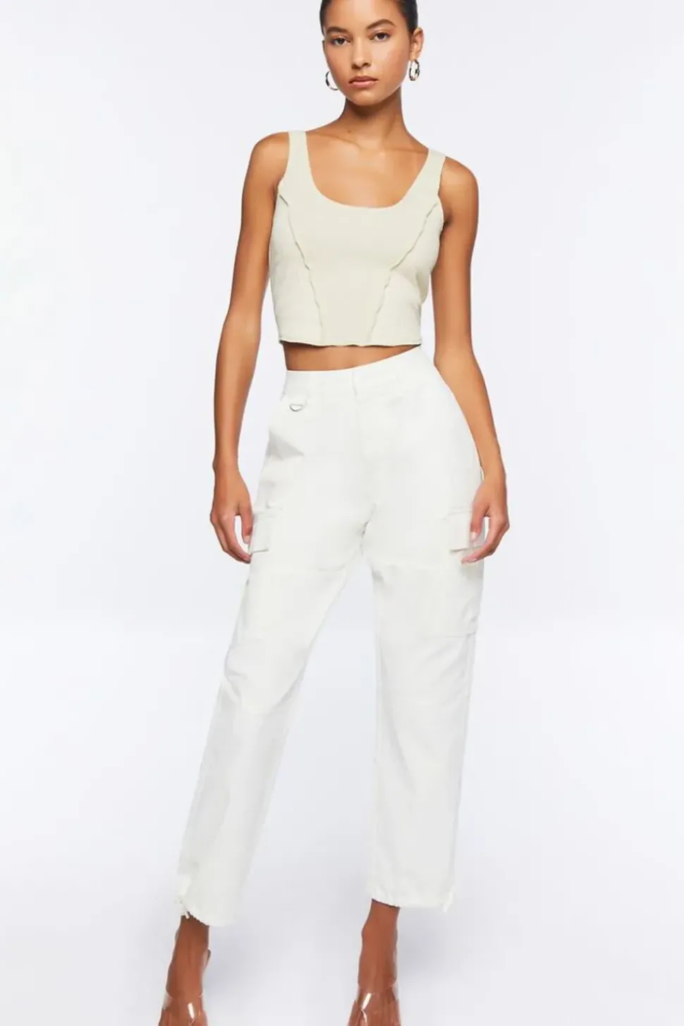 Cropped Rib-Knit Tank Top