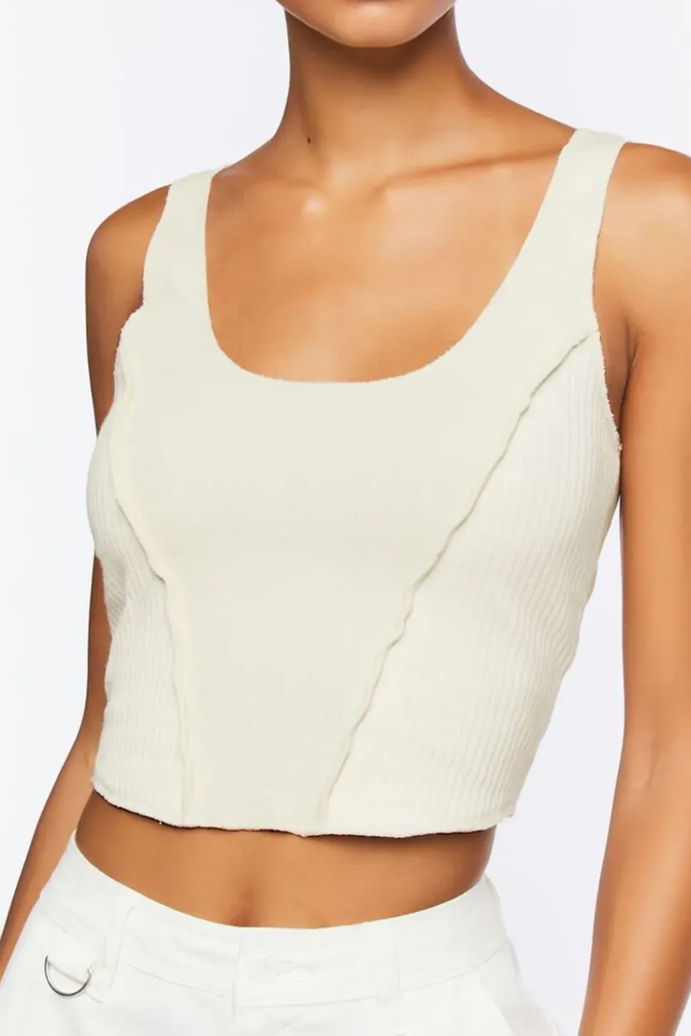 Cropped Rib-Knit Tank Top