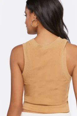Cropped Rib-Knit Tank Top