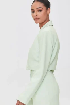 Cropped Surplice Blazer