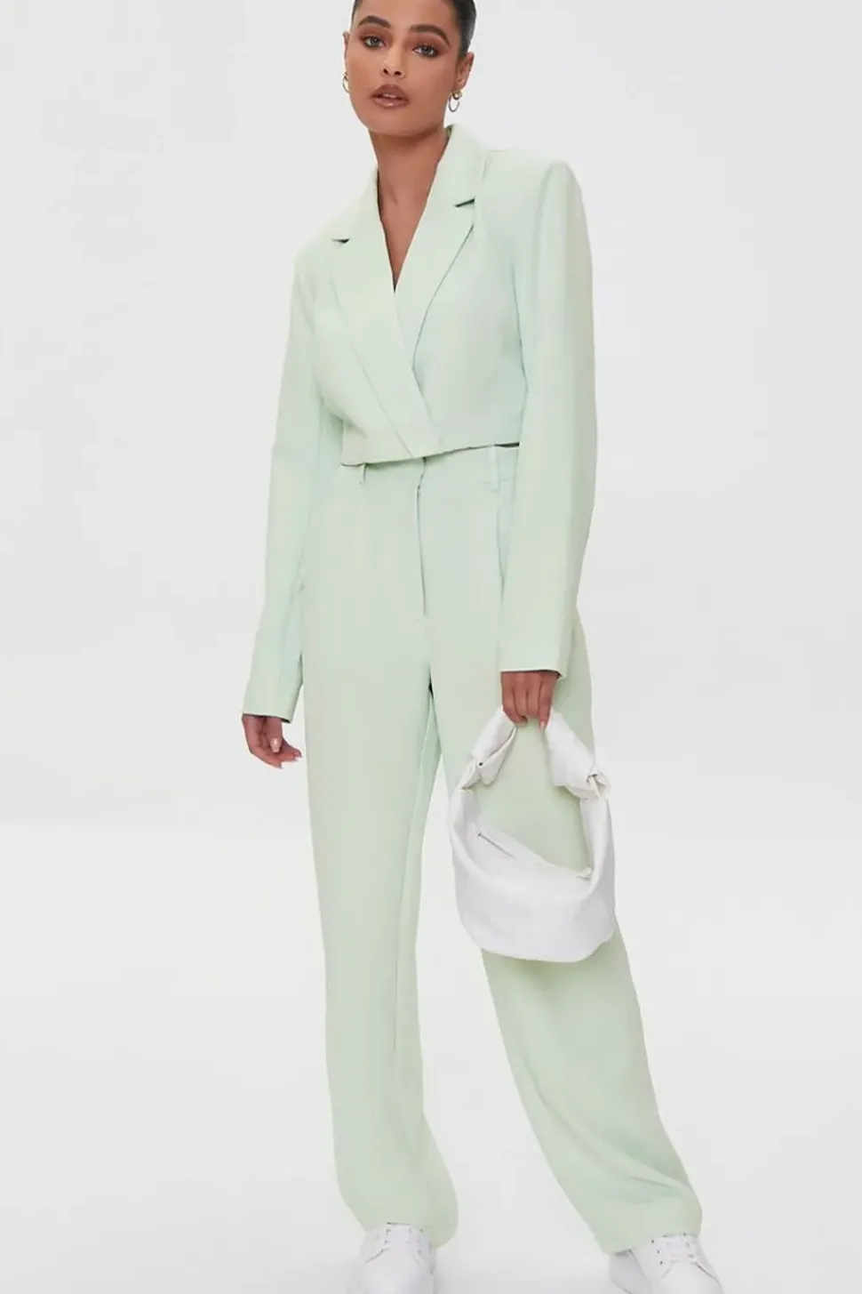 Cropped Surplice Blazer
