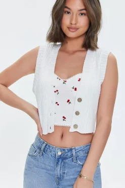 Cropped Sweater-Knit Vest