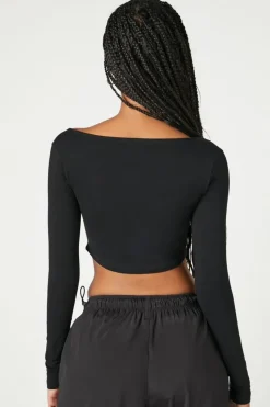 Cropped V-Hem Top