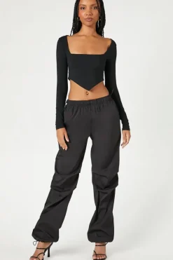 Cropped V-Hem Top