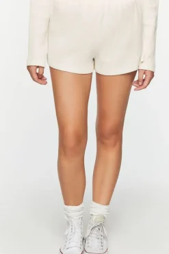 Cropped Waffle Knit Shirt & Shorts Set
