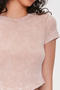 Cropped Waffle Knit Tee