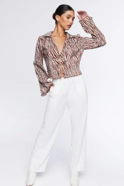 Cropped Wide-Leg Trousers
