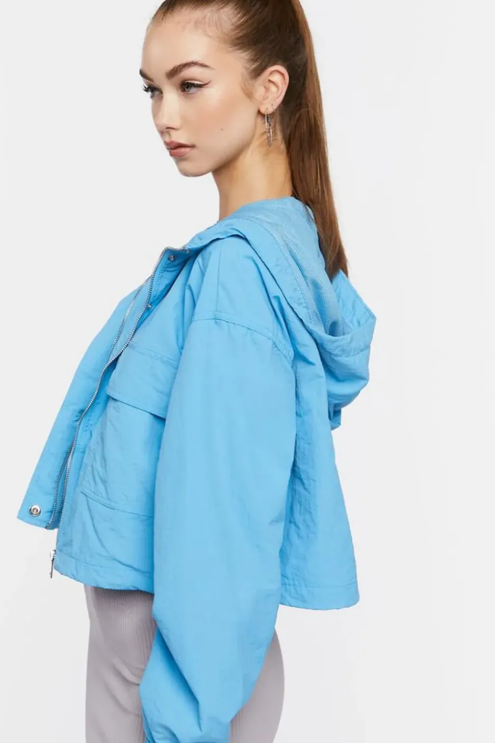Cropped Windbreaker Jacket