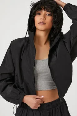 Cropped Windbreaker Jacket