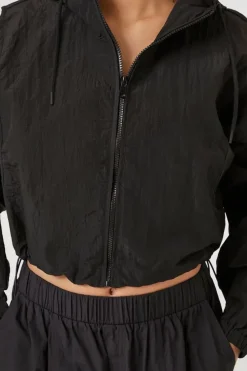 Cropped Windbreaker Jacket