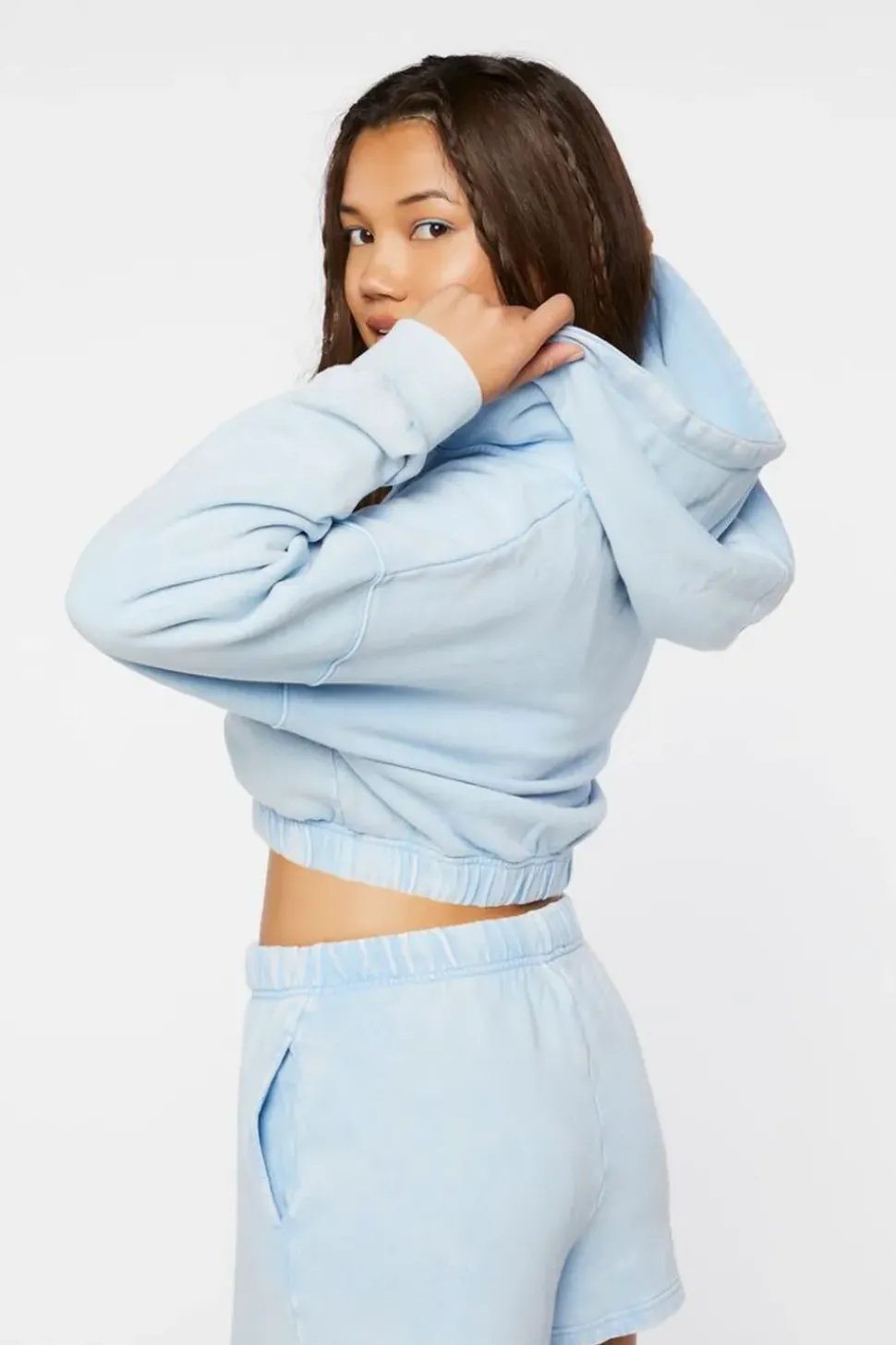Cropped Zip-Up Hoodie