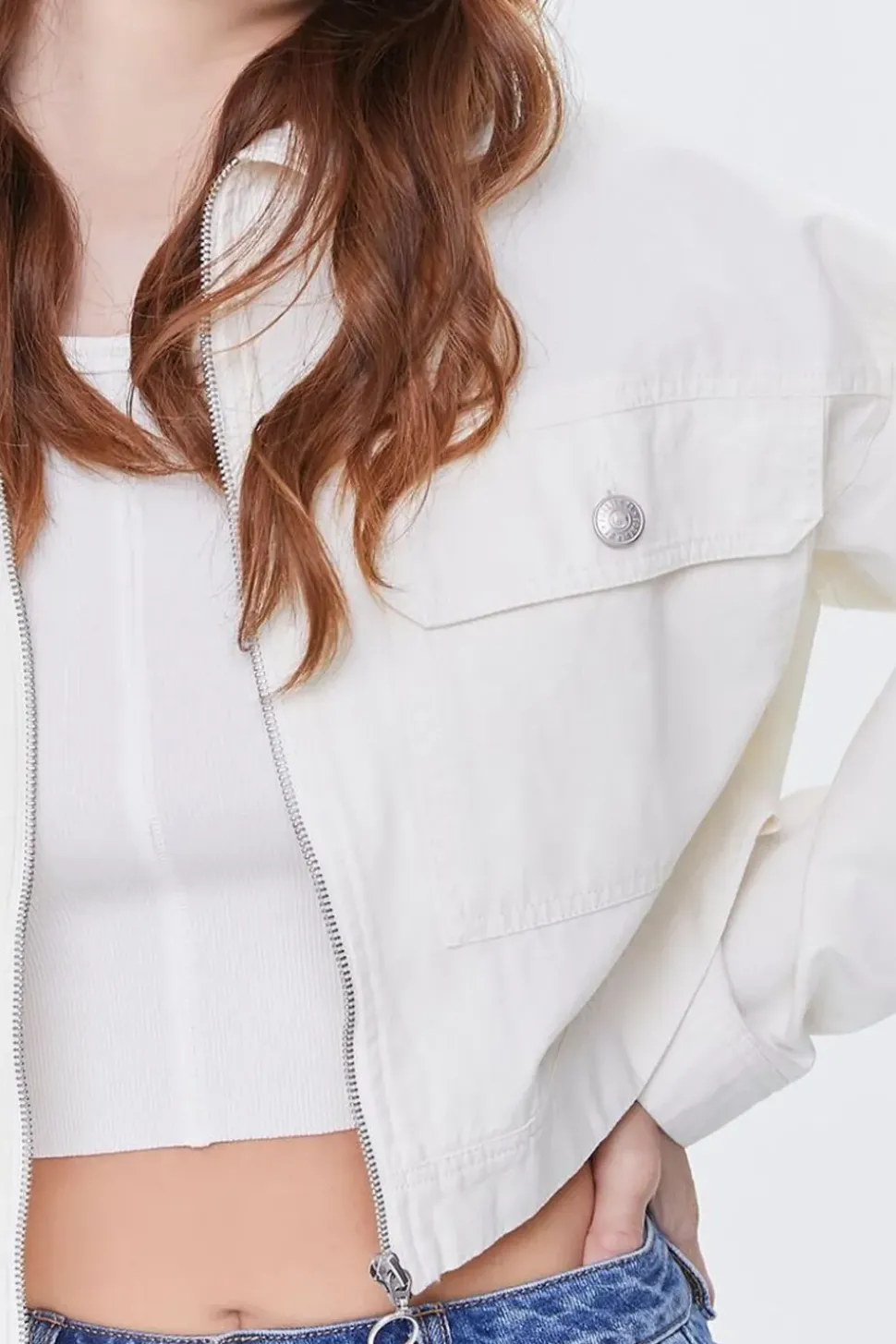 Cropped Zip-Up Jacket