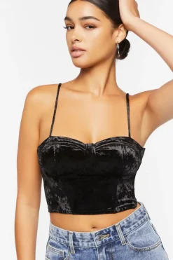 Crushed Velvet Bustier Cami