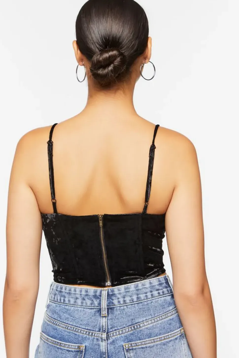 Crushed Velvet Bustier Cami