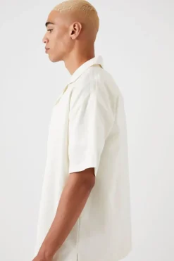 Cuban Collar Linen-Blend Shirt