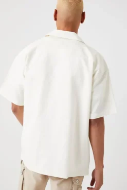 Cuban Collar Linen-Blend Shirt