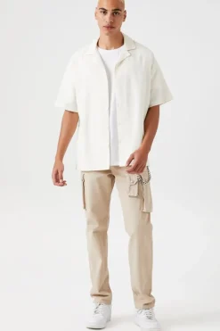 Cuban Collar Linen-Blend Shirt
