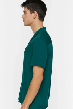 Cuban Collar Short-Sleeve Shirt
