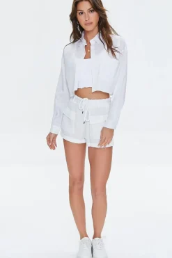Cuffed High-Rise Shorts