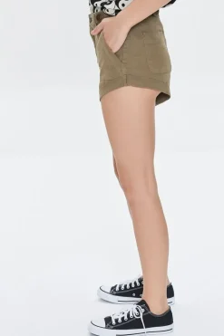 Cuffed Twill Shorts
