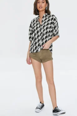 Cuffed Twill Shorts