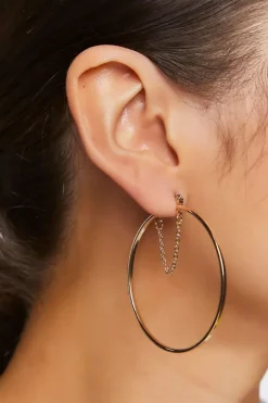Curb Chain Hoop Earrings