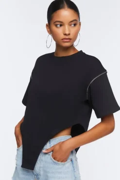 Curved Hem Cropped Tee